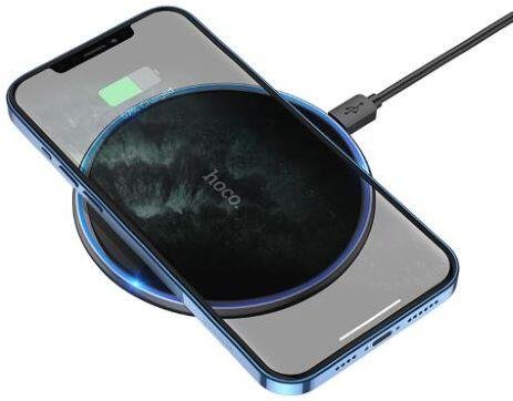 Hoco 15W Wireless Fast Charge Charger with USB-C Cable Black