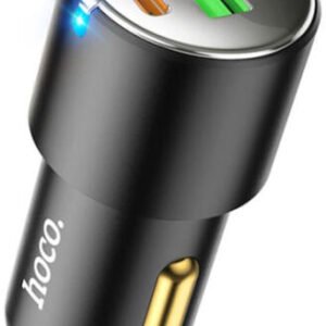 Hoco 3A USB/USB-C Car Fast Charger 45W with PD and QC 3.0 Black