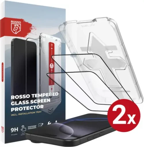 Rosso Apple iPhone 16 Pro Max Tempered Glass Installation Tray (2-Pack)