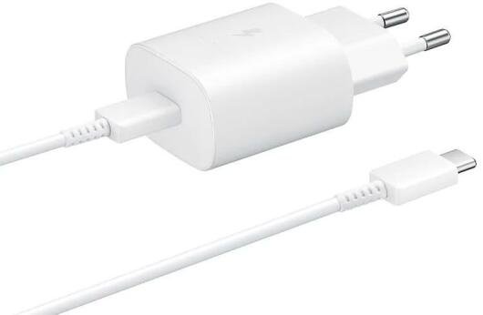 Original Samsung 25W Power Adapter with USB-C Cable 1 Meter 3A White