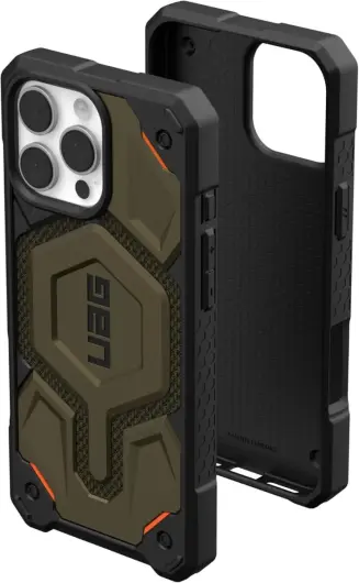 UAG Monarch Pro Apple iPhone 16 Pro Max Case MagSafe Back Cover Kevlar Green