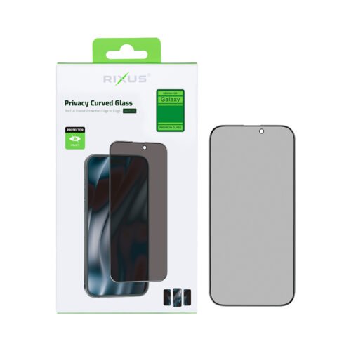 Rixus Privacy Full Curved Edge Tempered Glass For Samsung Galaxy S24 FE