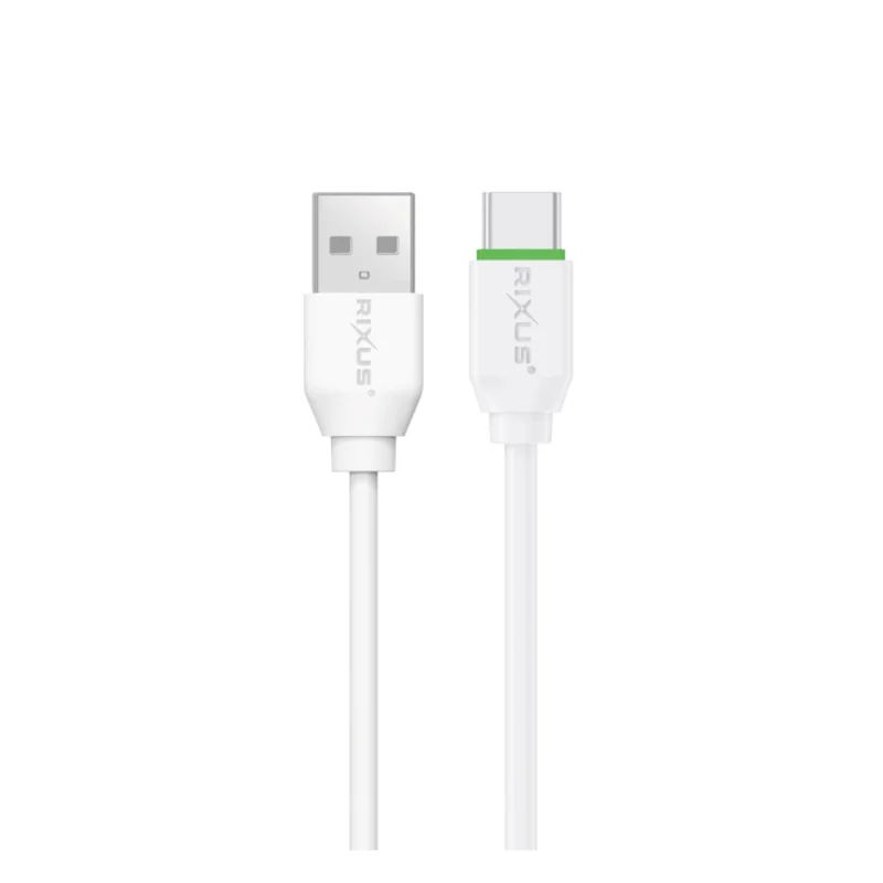 Rixus RX2017AC Data Sync And Fast Charge Cable USB To Type-C 300cm