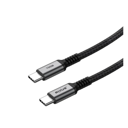 Rixus RXUC06 USB-C 2.0 To USB-C Cable 300CM 100W Space Gray