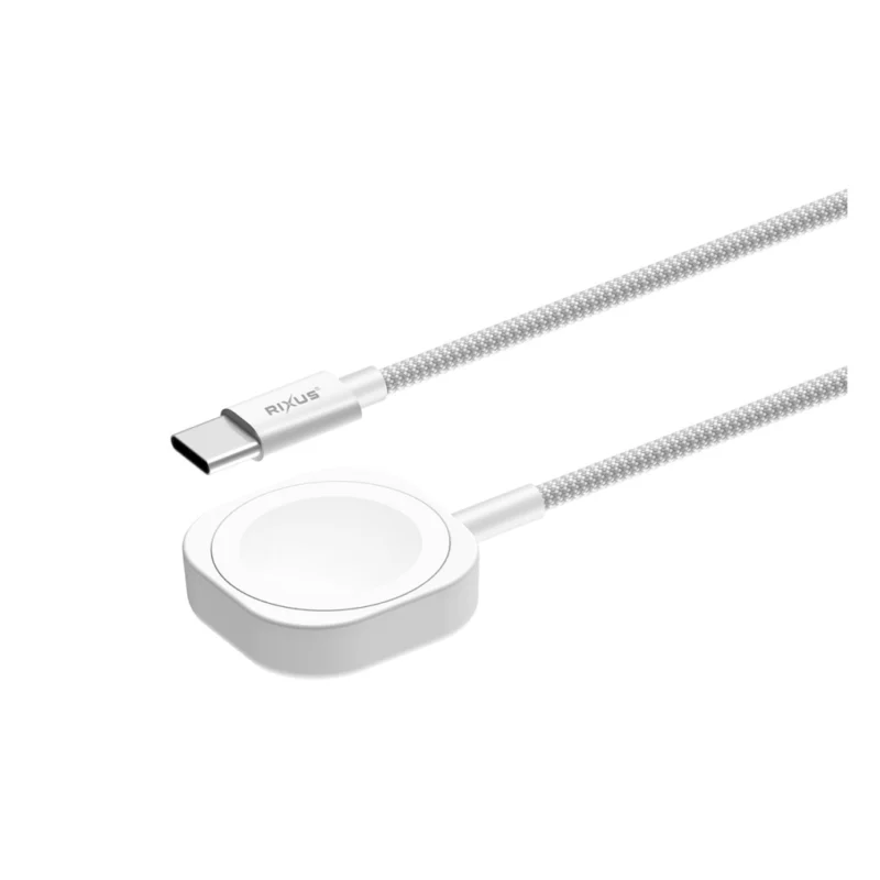 Rixus RXUC21AC Auto Disconnect USB-A To USB-C Cable White