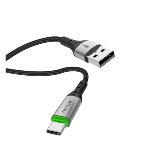 Rixus RXUC22AC Auto Disconnect USB-A To USB-C Cable Black