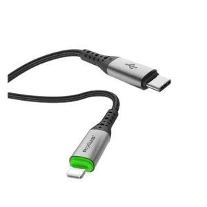 Rixus RXUC22C Auto Disconnect USB-C To USB-C Cable Black