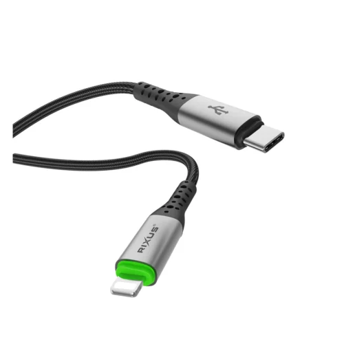 Rixus RXUC22C Auto Disconnect USB-C To USB-C Cable Black