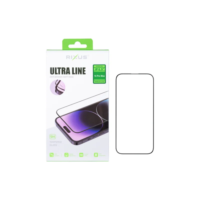 Rixus For iPhone 16 Pro Max Tempered Glass Ultra Thin